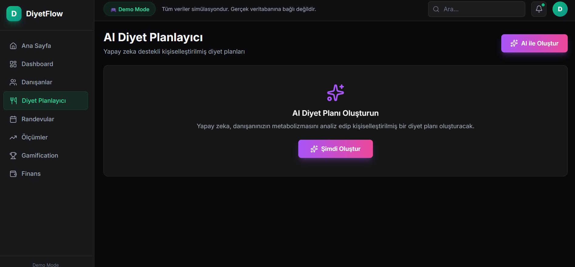 AI Destekli Diyet Planlayıcı